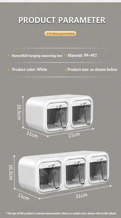 Wall Mounted Kitchen Seasoning Box – Condiment & Spice Storage Organiser