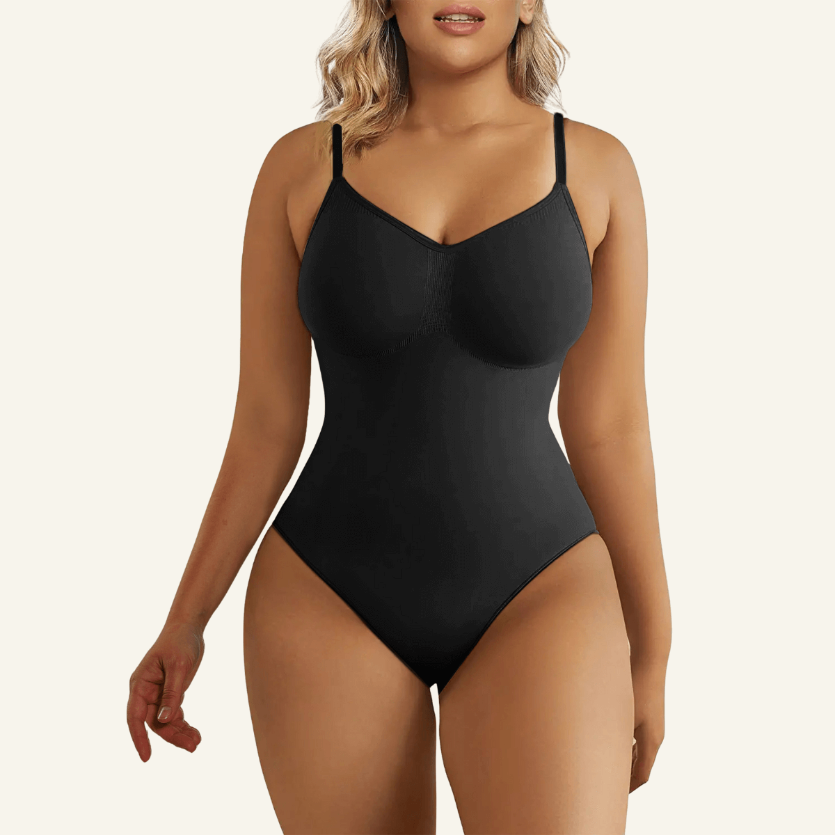 Seamless Adjustable Straps Tummy Control Thong Bodysuit