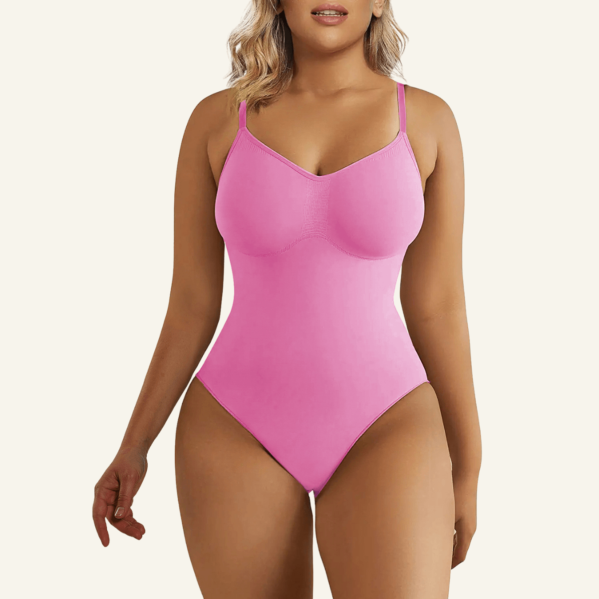Seamless Adjustable Straps Tummy Control Thong Bodysuit