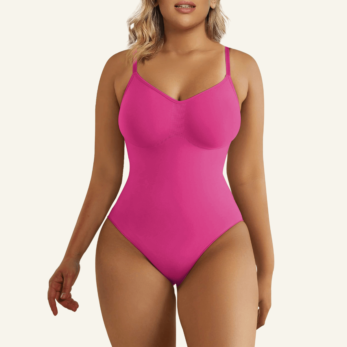 Seamless Adjustable Straps Tummy Control Thong Bodysuit
